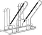 Fahrrad-Anlehnparker,einseitig, verzinkt,L 1000 mm, 2 Plätze