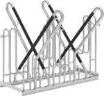 Fahrrad-Anlehnparker,zweiseitig, verzinkt,L 1080 mm, 4 Plätze