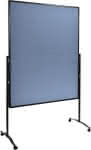 Moderationswand,PREMIUM plus klappbar,Textil blaugrau