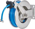 GEKA plus automatischer,Schlauchaufroller EA15KSK,Edelstahl, inkl. 20m - DVGW-Schlauch 1/2" & Arm.