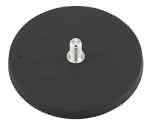 Flachgr.Magnet Gummi,43mm m.Innengew. M6,Beloh