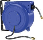Schlauchaufroller PP,,Druckluft/Wasser,,inkl. 8m PVC-Schl. Ø8mm, - AG R1/4"-R3/8", RIEGLE