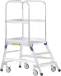 Podesttreppe einseitig,3 Stufen,Podesthöhe 0,72 m - ZARGES