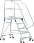 Podesttreppe einseitig,5 Stufen,Podesthöhe 1,20 m - ZARGES