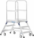 Podesttreppe beidseitig,3 Stufen,Podesthöhe 0,72 m - ZARGES