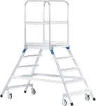 Podesttreppe beidseitig,5 Stufen,Podesthöhe 1,20 m - ZARGES
