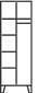 C+P Wäsche-/Garderobensp-,ind Classic PLUS bodenst-,ehend 2 Abteile B800xT50-