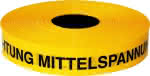 Trassen-Warnband 250 m,Acht. Mittelspannungskabe,gelb