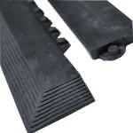 Gummikantenprofil,SBR/NR, schwarz,,mit Knopfleiste rechts, - 990x75mm