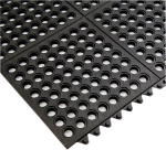 Arbeitsplatzsteckmatte,SBR/NR, schwarz,,offene Decke, - 14mm, 900x900mm