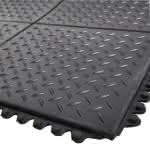 Arbeitsplatzsteckmatte,SBR/NR, schwarz,,Diamantprofil - 13mm, 900x900mm