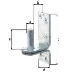 Haken auf Platte,3302/K3/DII/13 mm,GAH Alberts