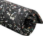 Recyclingmatte,Gummi/PU, schwarz-bunt,8mm, 1500mm 5m