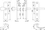 HOPPE SI-Wechselgarnitur,76G/3331/3410/1710 LS ov.,12mm ES1/PZ 72/8 F2 TS