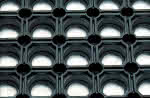 Wabenmatte leichte Ausf.,SBR/NR, Brandschutzkl. B1,schwarz,offene Decke, - 22mm, 1500x1000mm