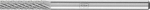 Kleinfrässtift HM,zylindrisch 0313 4 3mm,3x13mm - Pferd