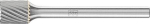 Kleinfrässtift HM,zylindrisch mit,Stirnverzahnung 0607 5 - 3mm 6x7mm Pferd