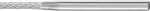 Kleinfrässtift HM,zylindrisch 0210 4 3mm,2x10mm - Pferd