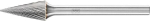 Kleinfrässtift HM,Spitzkegelform 0613 5 3mm,6x13mm - Pferd