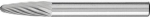 Frässtift HM,Rundbogenform 0618,3 6mm 6x18mm - Pferd