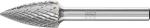 Frässtift HM,Spitzbogenform 1230,3PLUS 6mm 12x30mm - Pferd