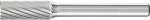 Frässtift HM zylindrisch,mit Stirnverzahnung 0820,3 6mm 8x20mm - Pferd