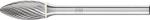 Kleinfrässtift HM,Flammenform 3B 0613 5 3mm,6x13mm - Pferd