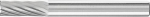 Frässtift HM zylindrisch,mit Stirnverzahnung 0616,3 6mm 6x16mm - Pferd