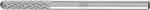 Kleinfrässtift HM,Walzenrundform 0313 4 3mm,3x13mm - Pferd