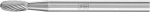 Kleinfrässtift HM,Tropfenform 0307 5 3mm,3x7mm - Pferd