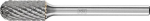 Kleinfrässtift HM,Walzenrundform 0613 4 3mm,6x13mm - Pferd