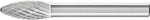 Frässtift HM Flammenform,B 0820 3PLUS 6mm 8x20mm,Pferd