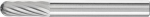 Frässtift HM,Walzenrundform 0616,3 6mm 6x16mm - Pferd