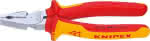 KNIPEX Kraft-Kombizange,VDE 02 06 180 verchromt,MK-Griff isoliert 180mm