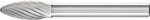 Frässtift HM Flammenform,B 0820 3 6mm 8x20mm,Pferd