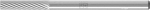 Kleinfrässtift HM,zylindrisch 0313 5 3mm,3x13mm - Pferd