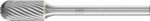 Kleinfrässtift HM,Walzenrundform 0613 5 3mm,6x13mm - Pferd