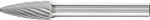 Frässtift HM,Rundbogenform 0820,3 6mm 8x20mm - Pferd