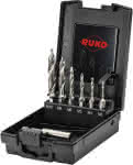 Kombi. Gewindebohrer-Set,HSS, M3 - M10 + Adapter,RUKO