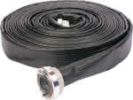 Industrieflachschlauch,PROFI gummiert, schwarz,,B/75mm, STORZ Kupplungen - 20m Parsch