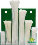 Kabelbinder-Sortiment,600-teilig im Wanddispay,natur - SapiSelco