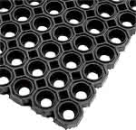 Wabenmatte schwere Ausf.,SBR/NR, schwarz,offene Decke, auf Rolle - 22mm, 750x100cm