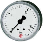 Manometer rückseitig,zentrisch 40mm 0-16bar,G1/8, Einfachskala - Kunststoffgeh. RIEGLER