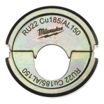 Milwaukee Accessories,RU22 Cu185/AL150 für Cu/Al,Presseinsatz für hydraulisches Akku-Presswerkzeug