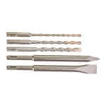 Milwaukee Accessories,3 M2 SDS-Plus Bohrer, 2 SDS-Plus Meißel,SDS-Plus Starterset 5-teilig