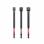Milwaukee Accessories,8,0/10/13 x 150 mm in PACKOUT kompatibler Kassette,SHOCKWAVE Steckschlüssel 1/4" Set lang 3-teilig
