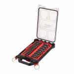 Milwaukee Accessories,19-teiliges Set im PACKOUT Organiser Slim Compact,SHOCKWAVE Schlagnuss 3/8" lang Set