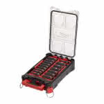 Milwaukee Accessories,16-teiliges Set im PACKOUT Organiser Slim Compact,SHOCKWAVE Schlagnuss 1/2" lang Set