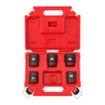 Milwaukee Accessories,5-teiliges Set,SHOCKWAVE Schlagnuss 1" kurz