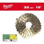 Milwaukee Accessories,3,05 x 32 mm Glattschaft verzinkt, 15°,Coilnägel für M18FRCN45